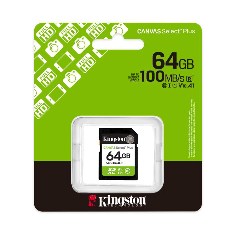 Memorijska kartica SD 64GB Kingston Canvas Select Plus SDS3/64GB 100 MB/s Class 10 UHS-I